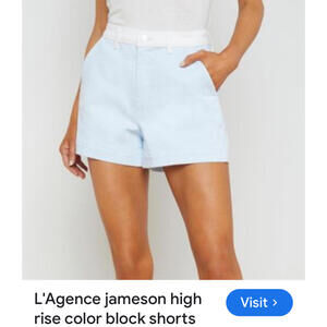 L'Agence Jameson High Rise Color Block Shorts